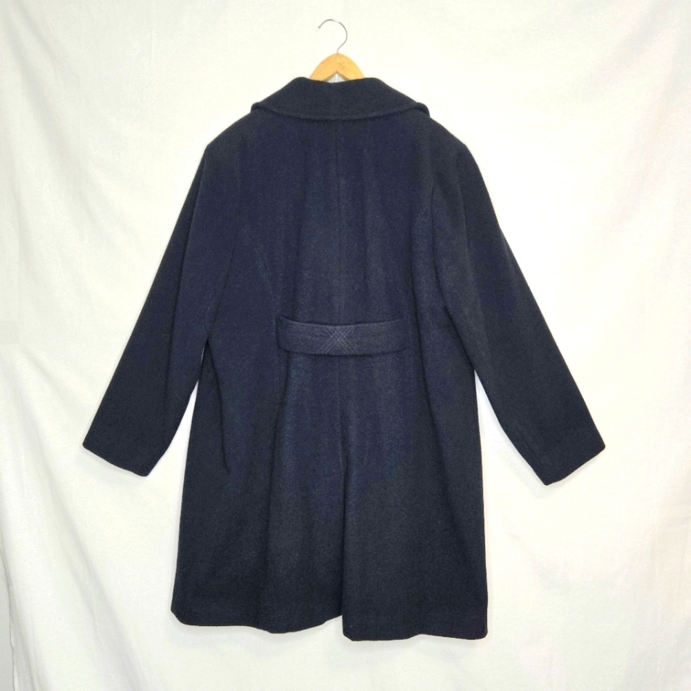 Fleet Street LDT. Black wool Coat. 1X. - Picture 2 of 15
